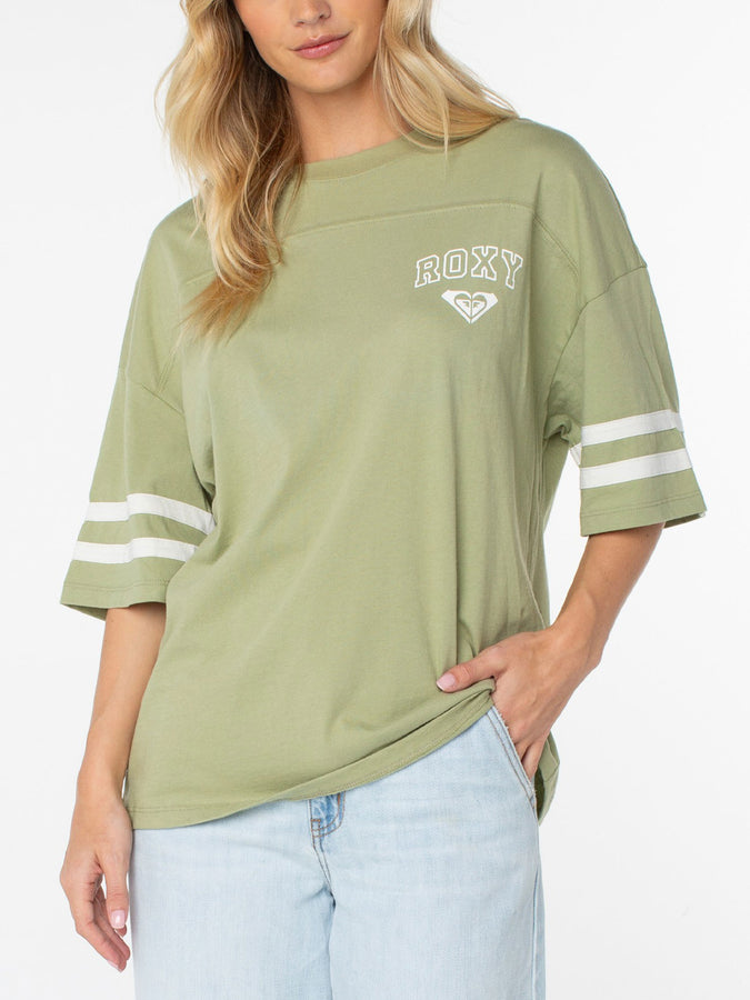 Roxy Game Day T-Shirt Fall 2026 | OIL GREEN CLASSIC UNI (GLD)