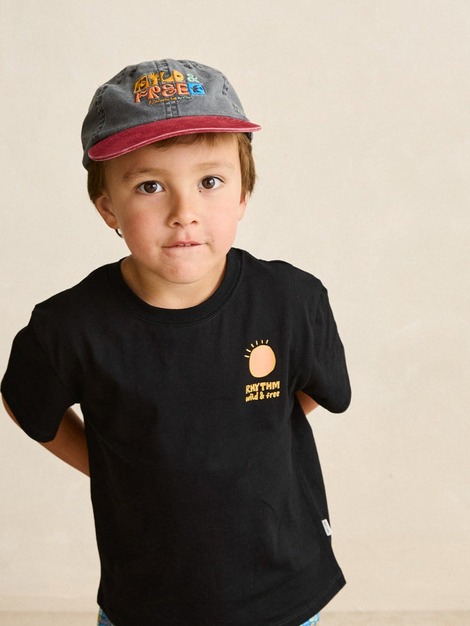 Rhythm Sun Croc T-Shirt (Boys 2-7) Holiday 2025 | VINTAGE BLACK