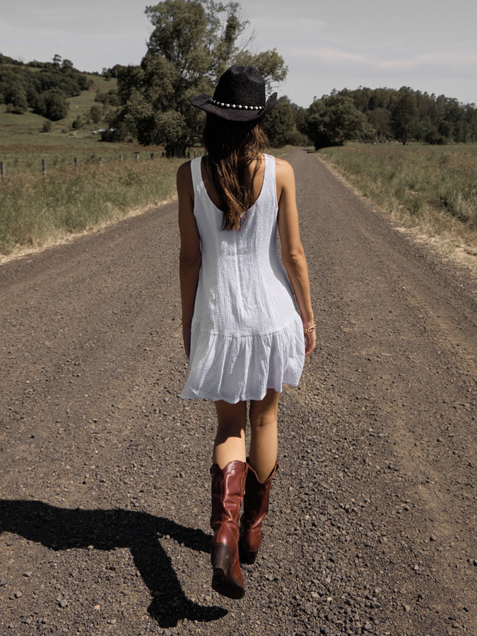 Afends June Dress Spring 2026 |WHITE