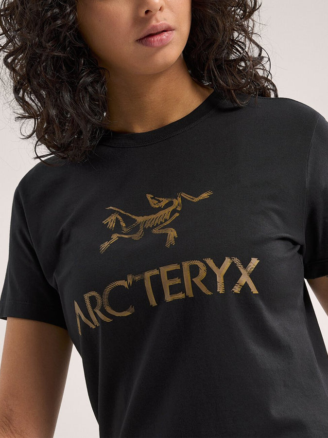 Arcteryx Arc’word Women T-Shirt Spring 2024 | BLACK/CANVAS