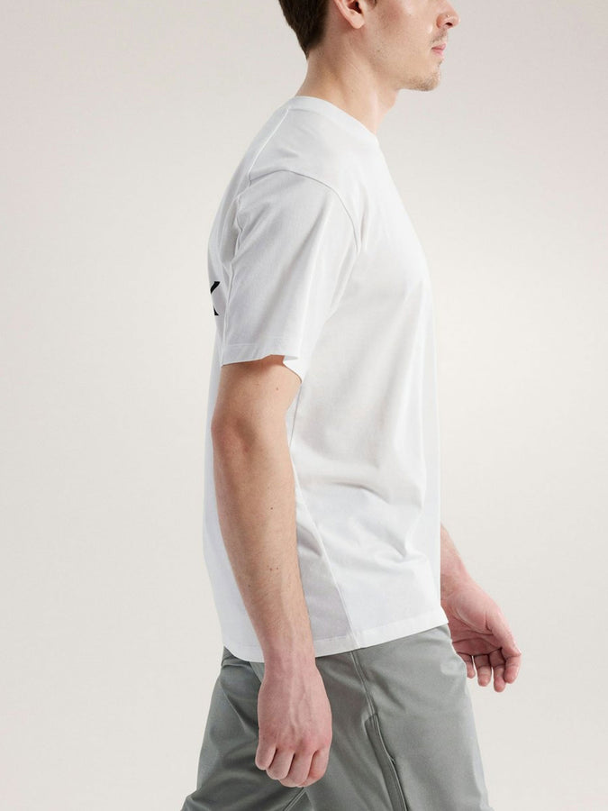 Arc'teryx Kragg SL Cotton Bird Word T-Shirt Spring 2026 | WHITE LIGHT/BLACK