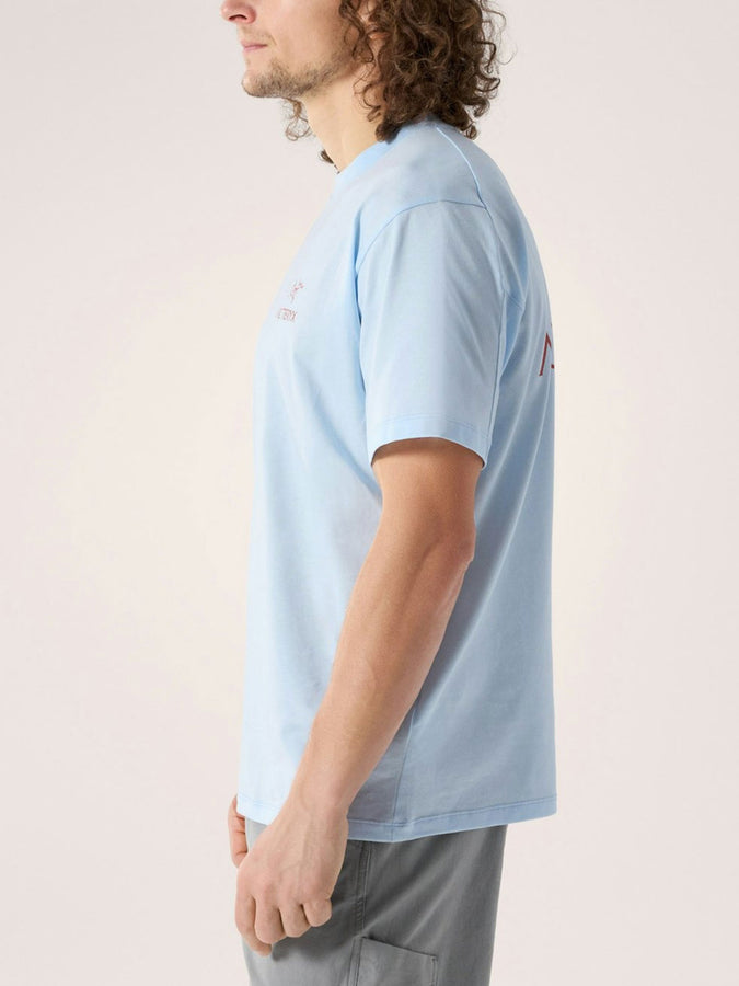 Arc'teryx Kragg SL Cotton Bird Word T-Shirt Spring 2026 | ALPINE BLUE/STONE RED