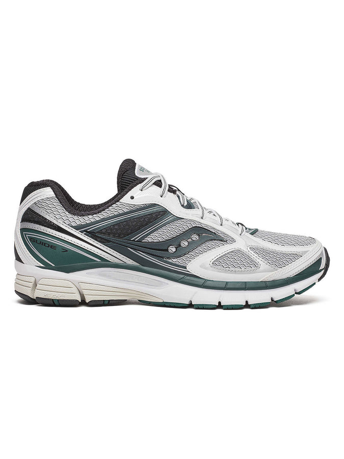 Saucony Guide 7 White/Pine Shoes Fall 2025 | WHITE/PINE