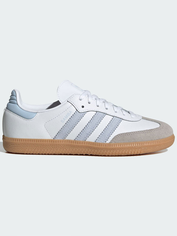 Adidas Samba OG White/Crystal Sky/Gum 3 Shoes Spring 2026 | WHITE/CRYSTAL SKY/GUM 3