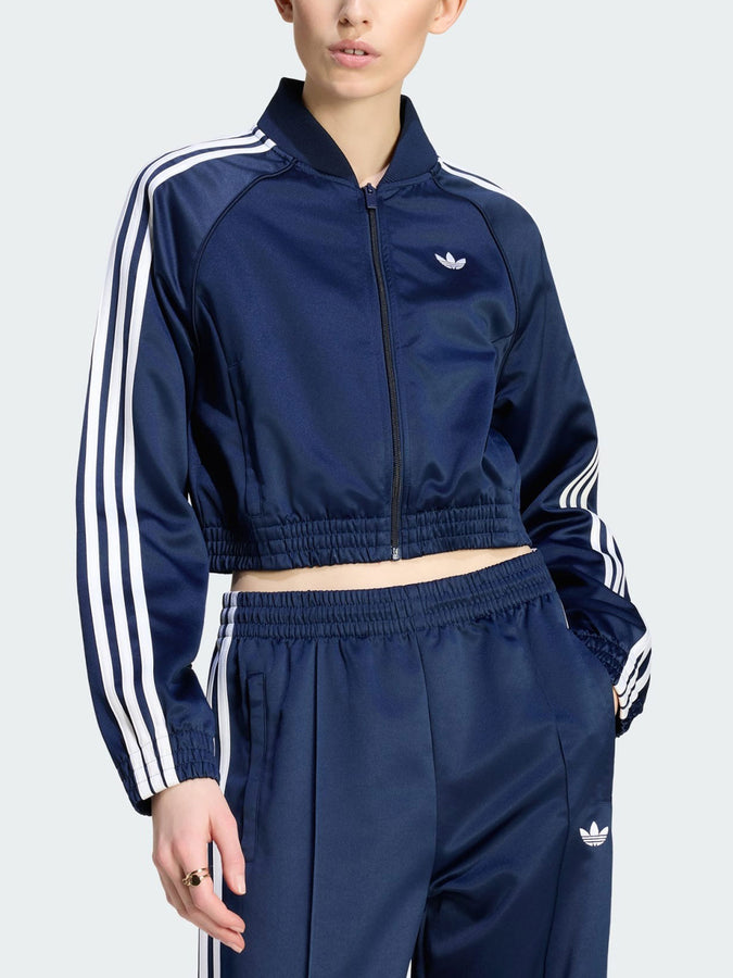 Adidas Adicolor Satin Track Indigo/White Jacket Fall 2026 | INDIGO/WHITE