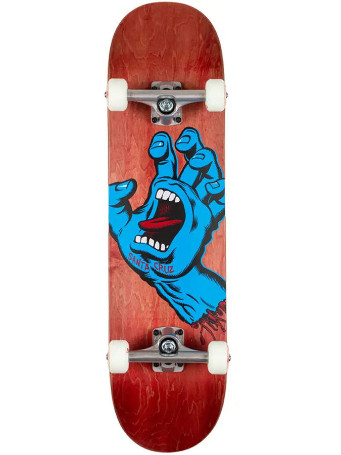 Santa Cruz Screaming Hand 8'' Complete Skateboard | RED