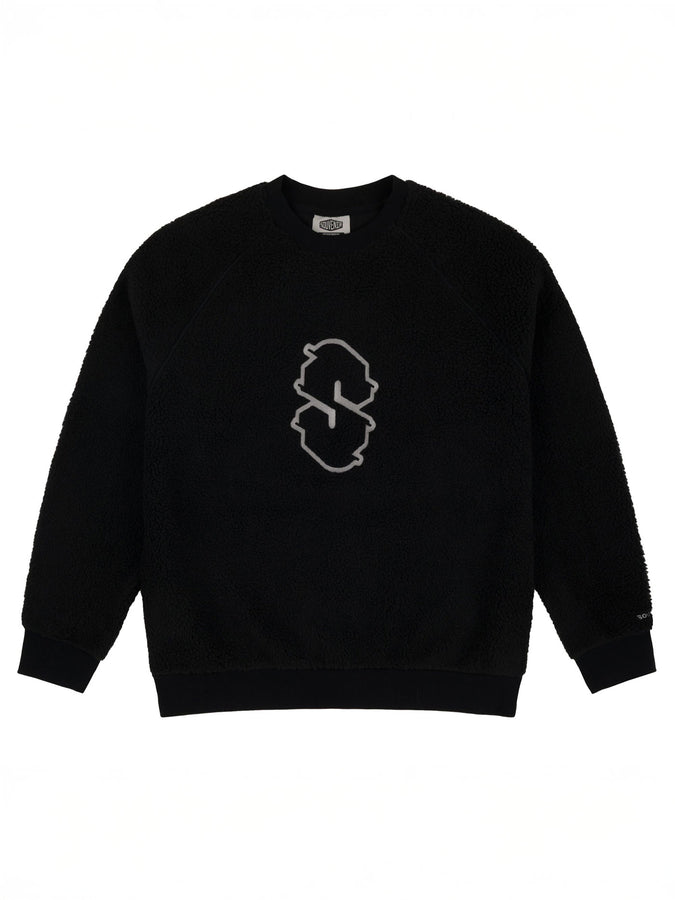 Souvenir Sherpa Crewneck Sweatshirt Winter 2026 | BLACK