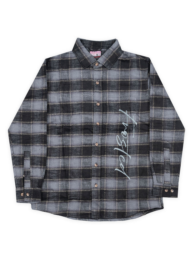Frosted Checks Flannel L/S Buttondown  Shirt Summer 2026 | TAN/BLUE