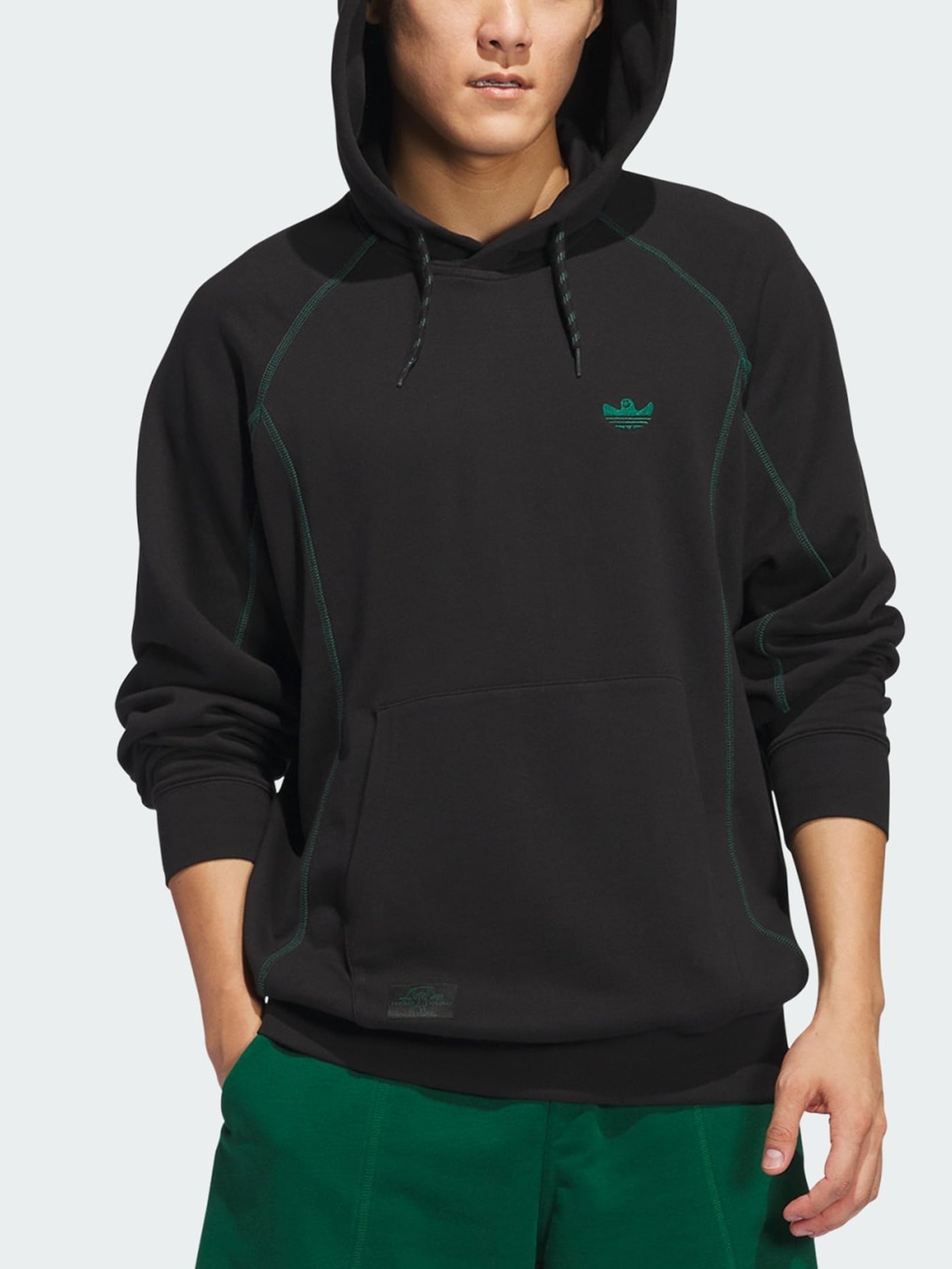Adidas Skate Shmoofoil Featherweight Black/Dark Green Hoodie