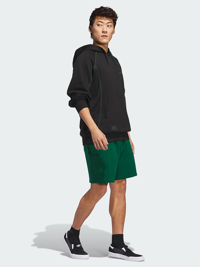 Adidas Skate Shmoofoil Featherweight Black/Dark Green Hoodie | BLACK/DARK GREEN
