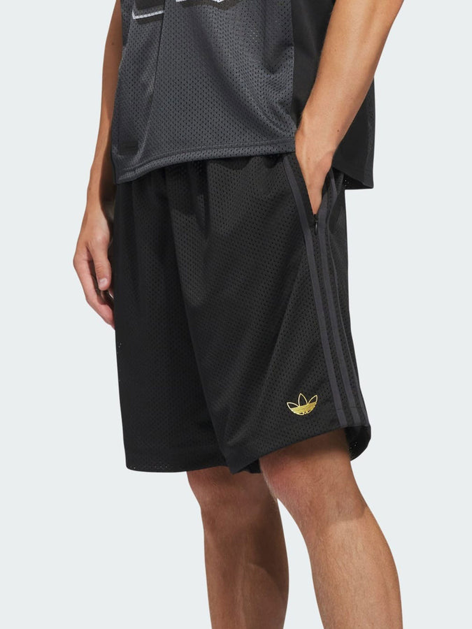 Adidas Skate Tyshawn Bball Black/Gold Shorts Spring 2026 | BLACK/MATTE GOLD/CARBON