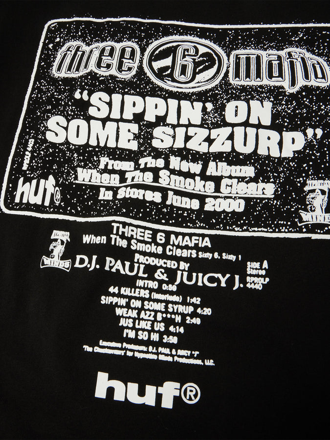 Huf x Three 6 Mafia Sizzurp T-Shirt | BLACK
