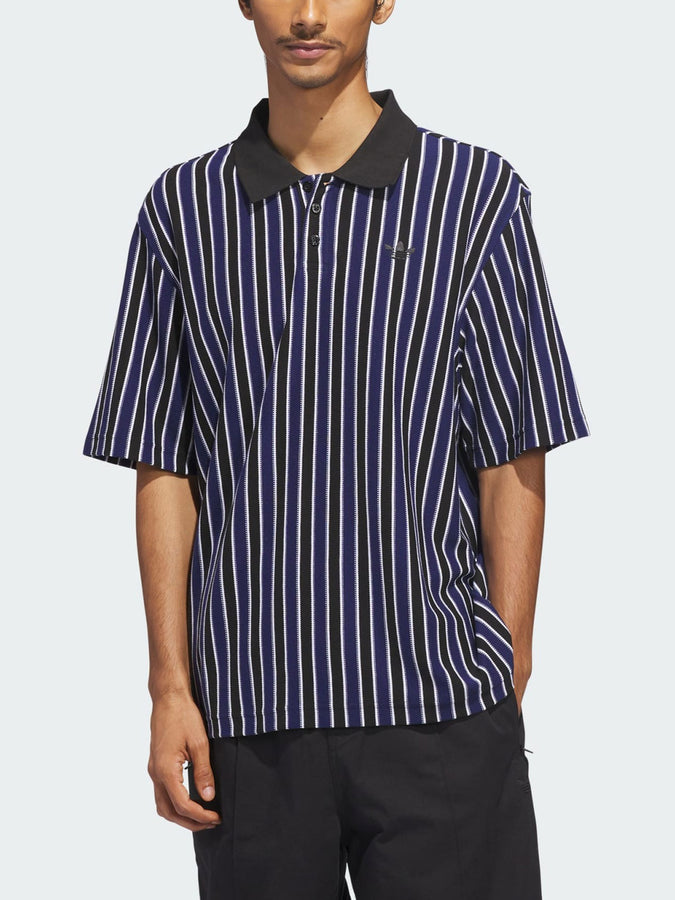 Adidas Skate Classic White/Dark Blue/Black Short Sleeve Polo Spring 2026 |WHITE/DARK BLUE/BLACK