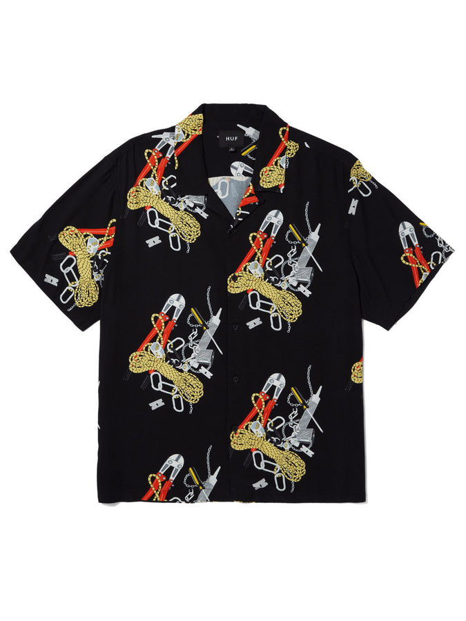 HUF Skidrokyo Short Sleeve Buttondown Shirt Spring 2024 | BLACK