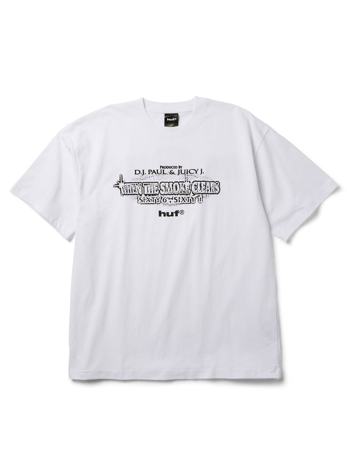 Huf x Three 6 Mafia Smoke Clears T-Shirt Holiday 2026 | WHITE