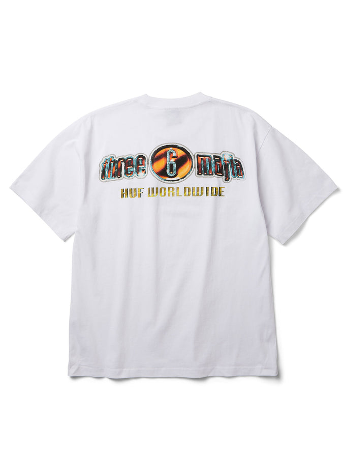 Huf x Three 6 Mafia Smoke Clears T-Shirt Holiday 2026 | WHITE