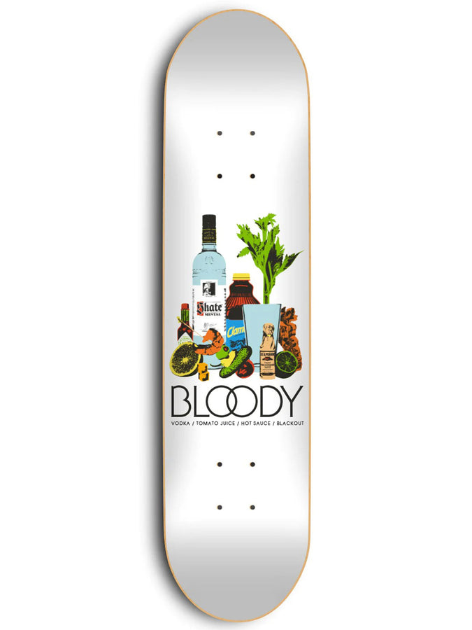 Skate Mental Bloody 8.25 Skateboard Deck | WHITE