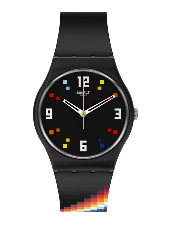 Swatch Carousel Squares Black Watch | BLACK