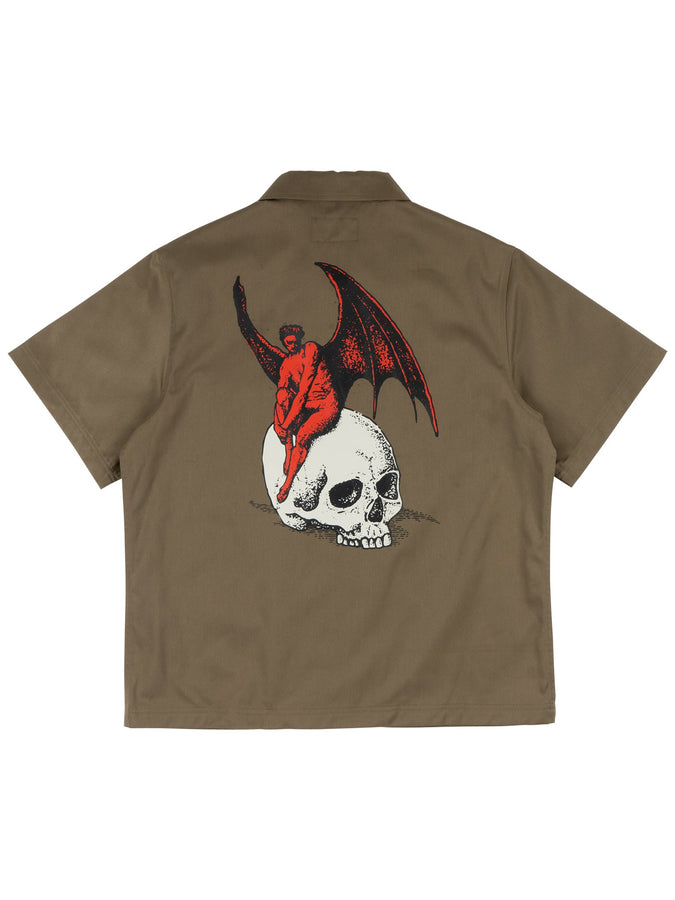 Welcome Nephilim Short Sleeve Buttondown Shirt Spring 2024 | STONE