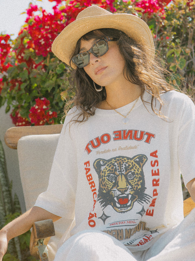 Brixton The Getaway Oversized T-Shirt Spring 2026 | VINTAGE WHITE