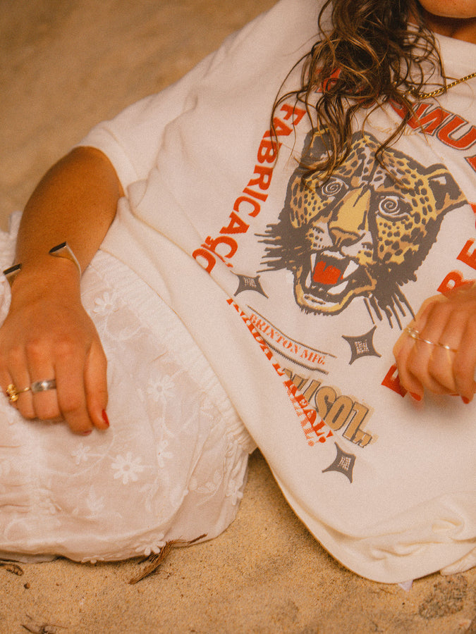 Brixton The Getaway Oversized T-Shirt Spring 2026 | VINTAGE WHITE