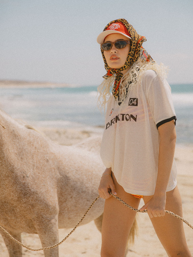 Brixton Varsity T-Shirt Spring 2026 | OFF WHITE/BLACK