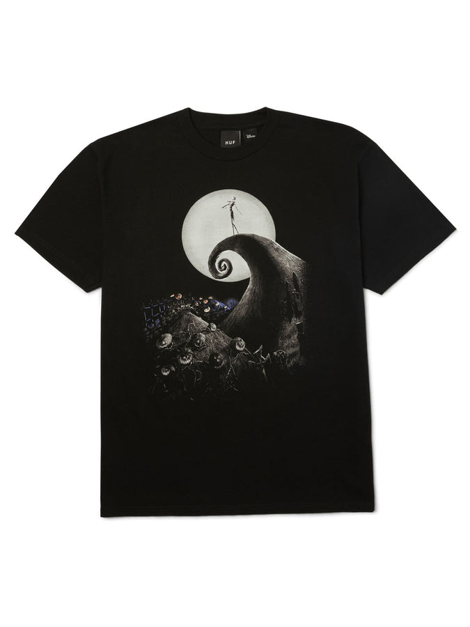Huf x The Nighmare Before Christmas Spiral Hill T-Shirt Holiday 2025 | BLACK
