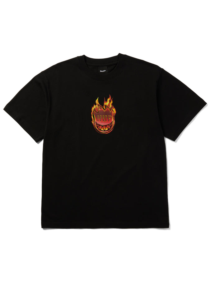Huf x Spitfire Flame Galaxies T-Shirt Fall 2026 | BLACK