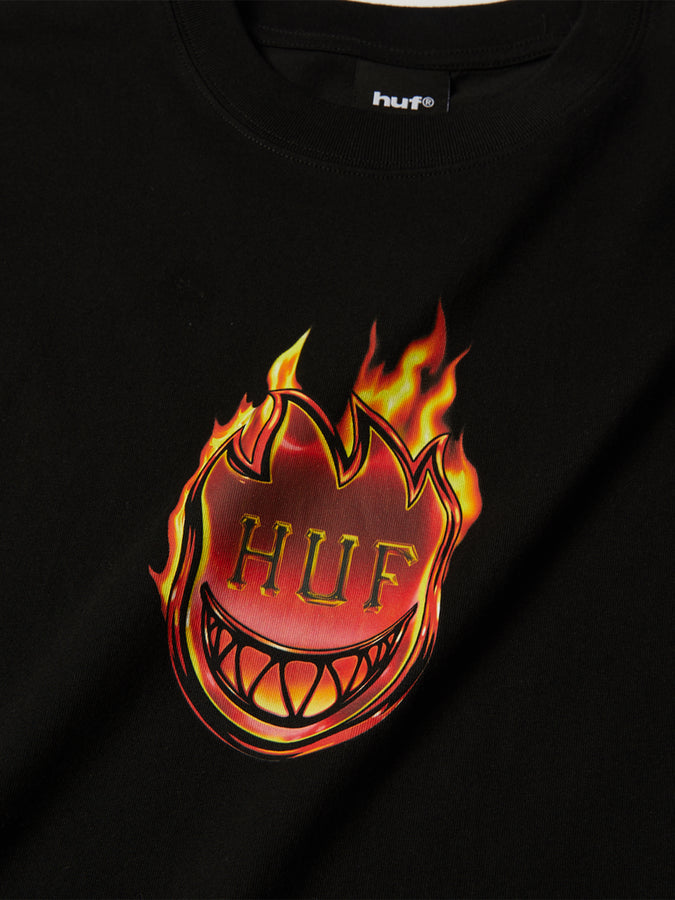 Huf x Spitfire Flame Galaxies T-Shirt Fall 2026 | BLACK