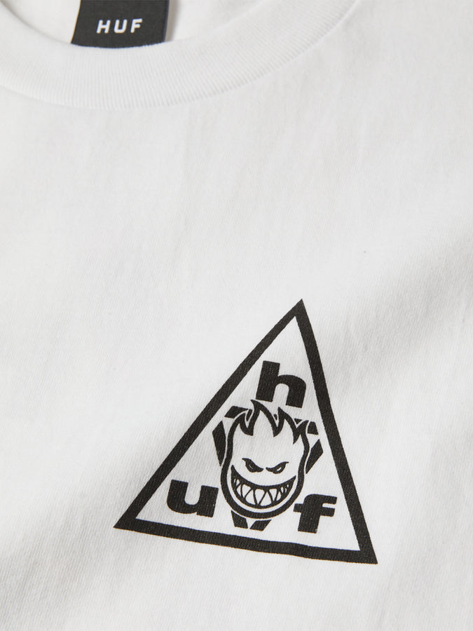Huf x Spitfire Sticker Triple Triangle T-Shirt Fall 2026 | WHITE