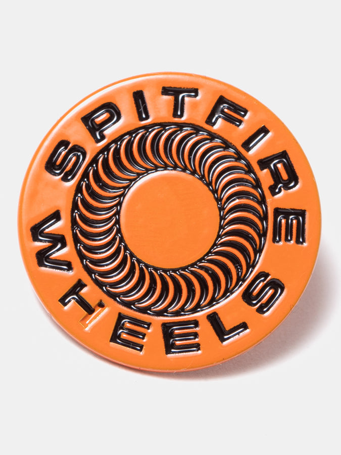 Spitfire Classic Swirl Lapel Pin | ORANGE/BLACK