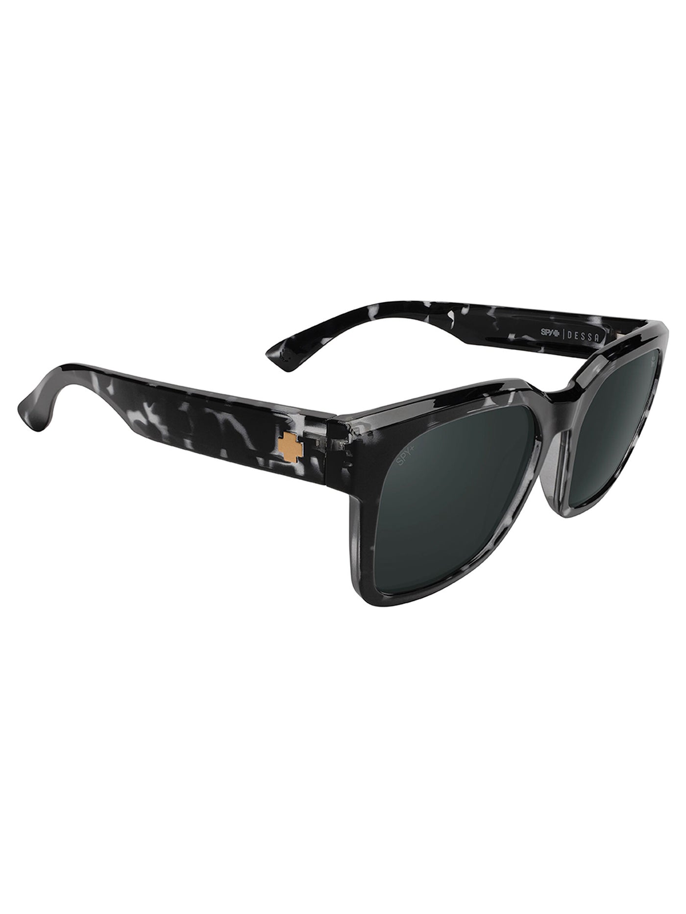 Spy Dessa Black Marble Tort/Gray Green Black Sunglasses