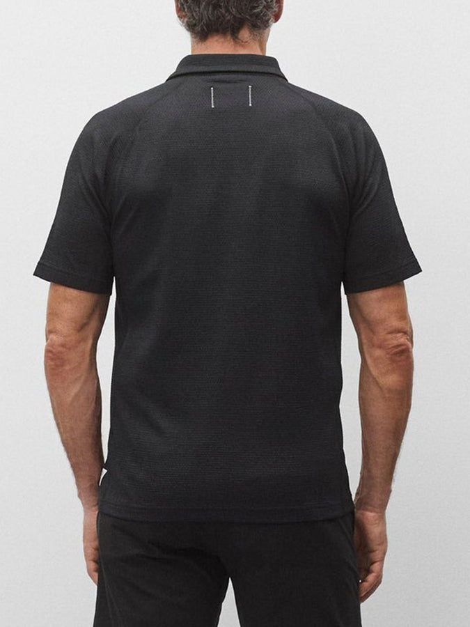 Reigning Champ Solotex Mesh Tiebreak Standard Short Sleeve Polo Spring 2026 | HEATHER BLACK