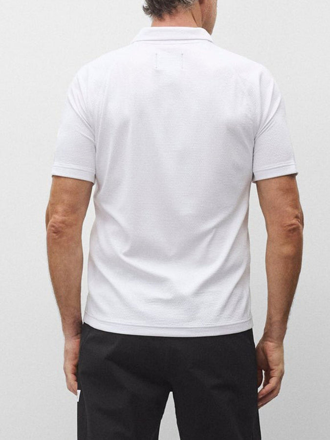 Reigning Champ Solotex Mesh Tiebreak Standard Short Sleeve Polo Spring 2026 | WHITE