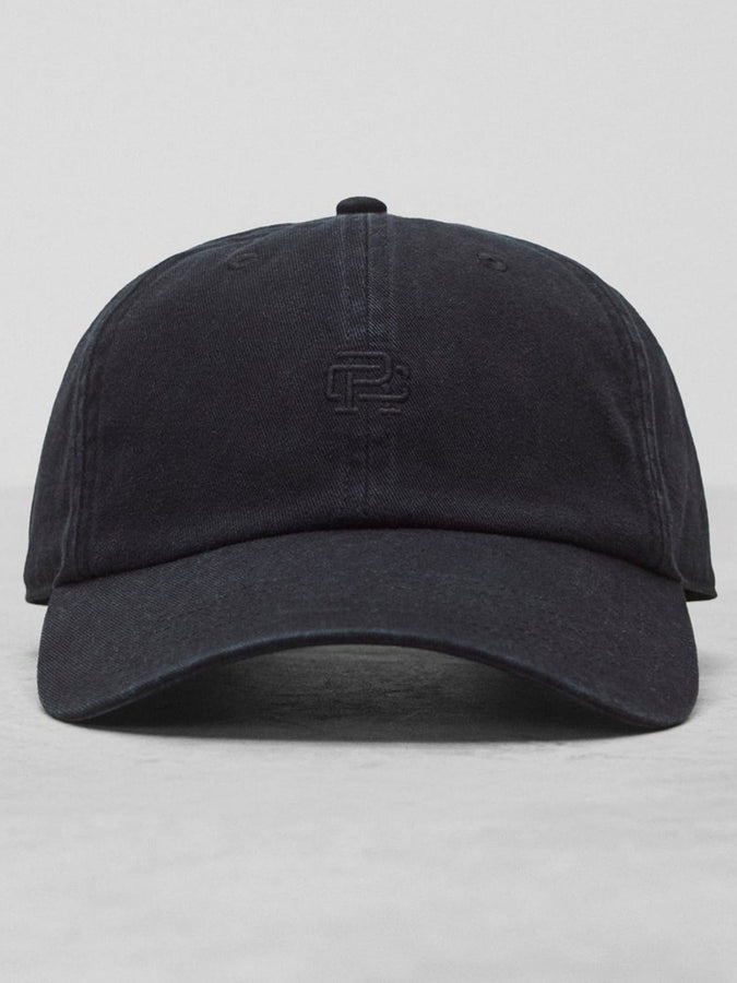 Reigning Champ Cotton Chino Low Pro Monogram Strapback Hat | WASHED BLACK