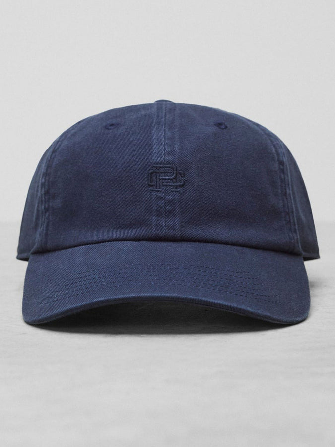 Reigning Champ Cotton Chino Low Pro Monogram Strapback Hat | WASHED NAVY