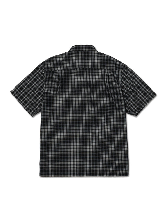Huf Stretch Micro Plaid Short Sleeve Bttondown Shirt Fall 2025 | BLACK