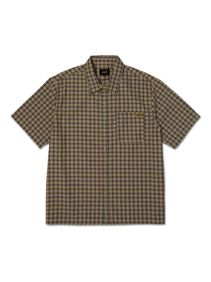 Huf Stretch Micro Plaid Short Sleeve Bttondown Shirt Fall 2025 | CLAY