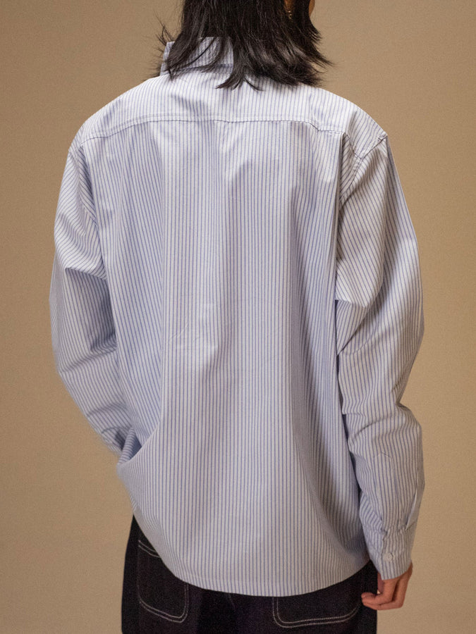 Jacker Stripe Long Sleeve Buttondown Shirt Summer 2026 | BLUE
