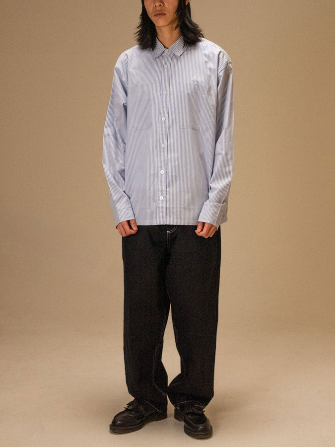 Jacker Stripe Long Sleeve Buttondown Shirt Summer 2026 | BLUE