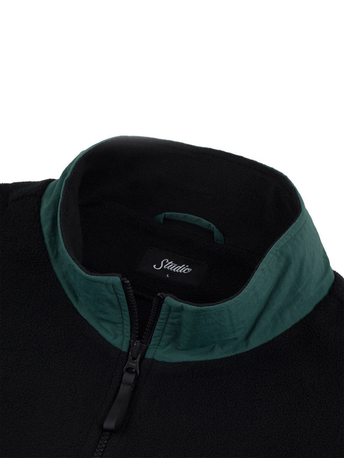 Studio Peace Polar Fleece Spring 2026 | BLACK/HUNTER GREEN
