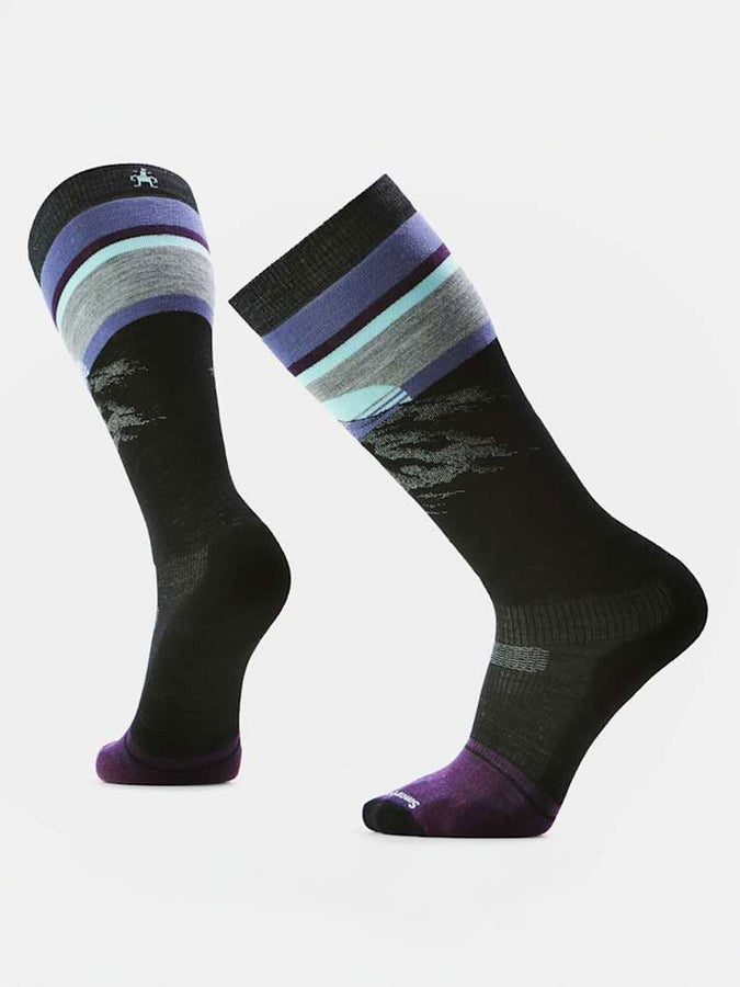 Smartwool Snow Targeted Cushion Mountain Sunrise Otc Socks | BLACK (001)