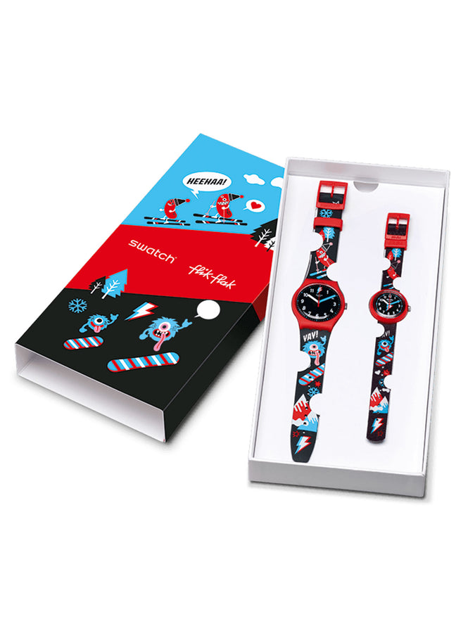 Swatch Time Together Watch | BLACK/RED