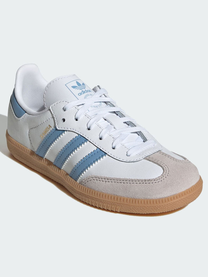 Adidas Samba OG White/Ash Blue/Gum Shoes Fall 2025 | WHITE/ASH BLUE/GUM