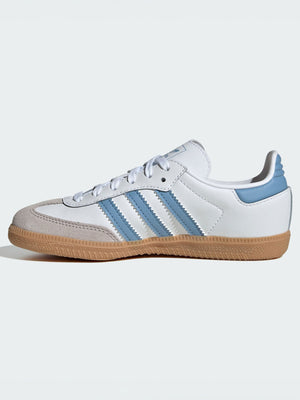 Adidas Samba OG White/Ash Blue/Gum Shoes Fall 2025 | EMPIRE