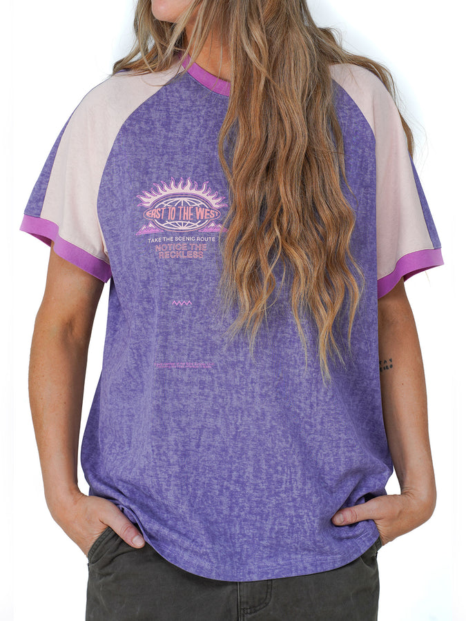 NTR Scenic Route Raglan Oversized T-Shirt Fall 2026 | BLUE/LIGHT PINK/MAGENTA