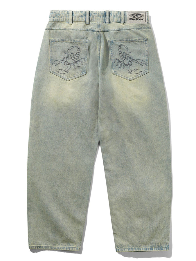 Butter Goods Scorpion Stitch Jeans Spring 2026 | TINTED LIGHT BLUE