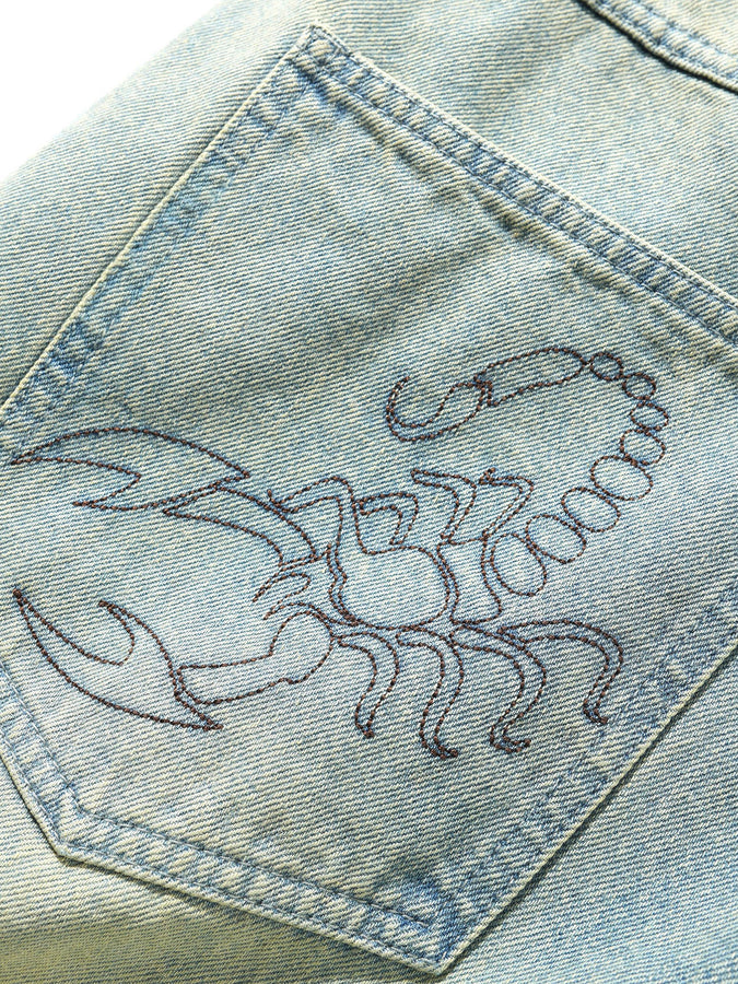 Butter Goods Scorpion Stitch Jeans Spring 2026 | TINTED LIGHT BLUE
