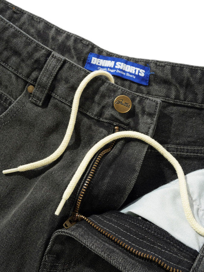 Butter Goods Scorpion Stitch Denim Shorts Spring 2026 | SLUB BLACK