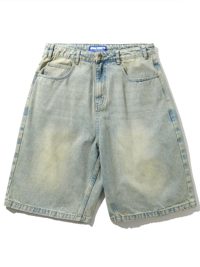 Butter Goods Scorpion Stitch Denim Shorts Spring 2026 | TINTED LIGHT BLUE